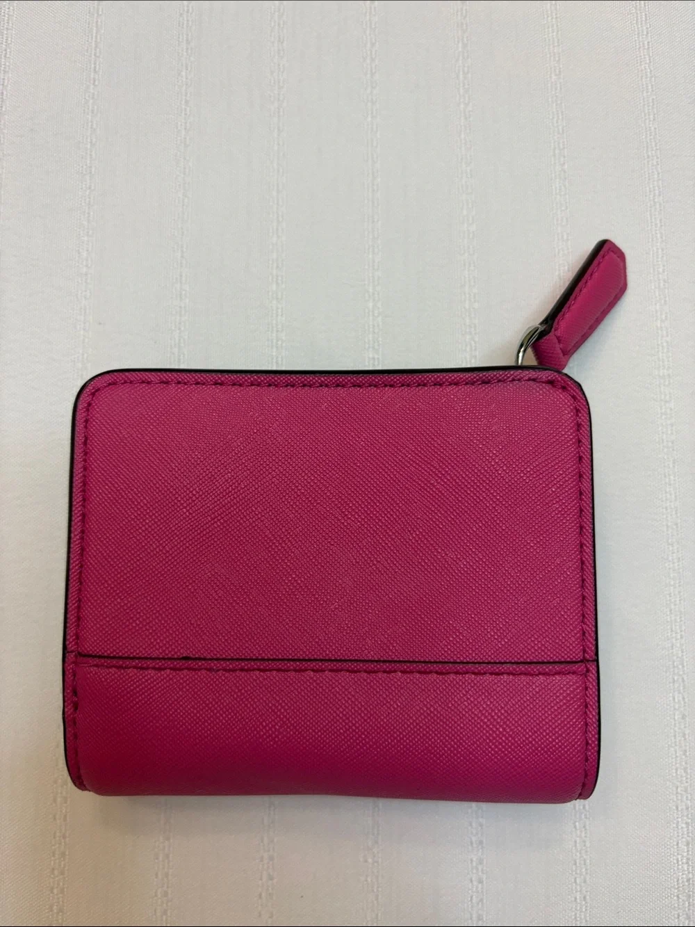Marc Jacobs Hot Pink Compact Zip Card Wallet